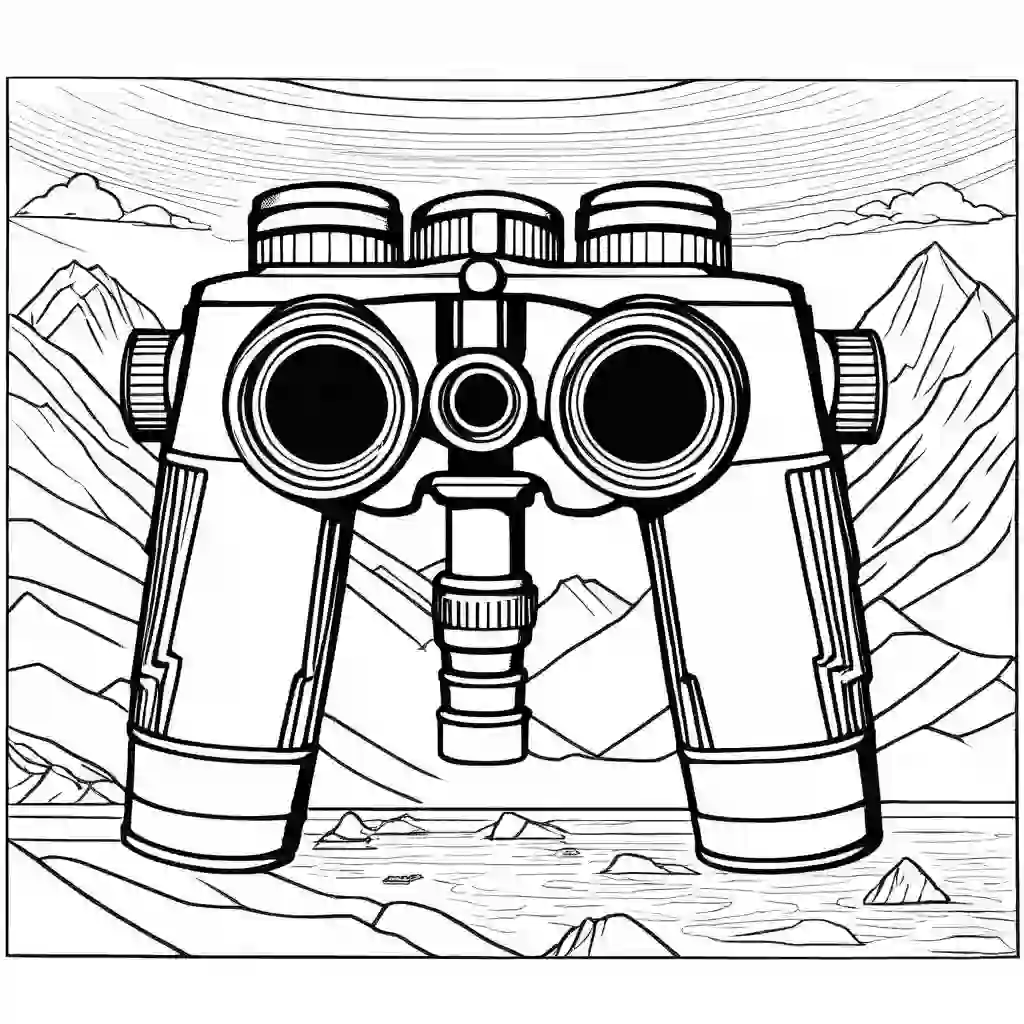 Binoculars coloring pages